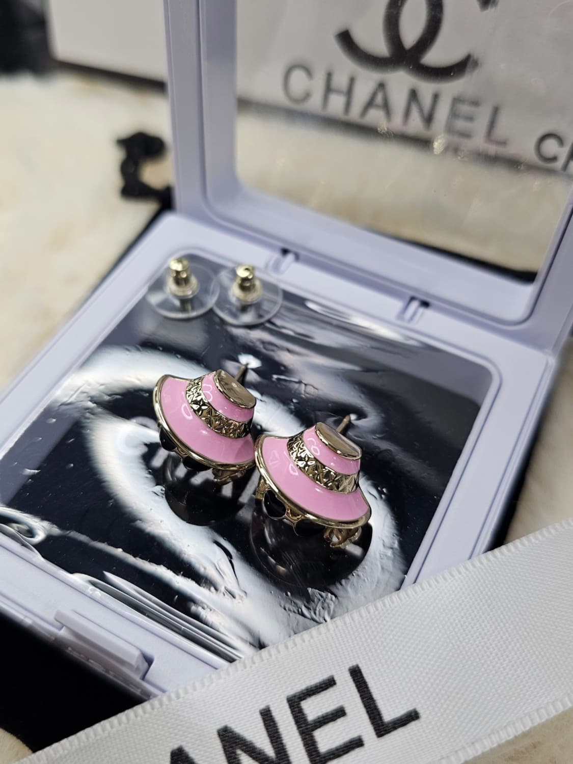 빈티지 핑크 샤넬 귀걸이2 상품이미지2