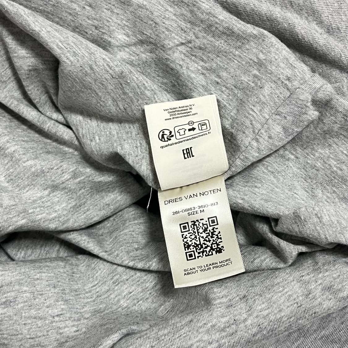 [M]드리스반노튼 26ss Draped 저지 자켓/그레이 상품이미지3
