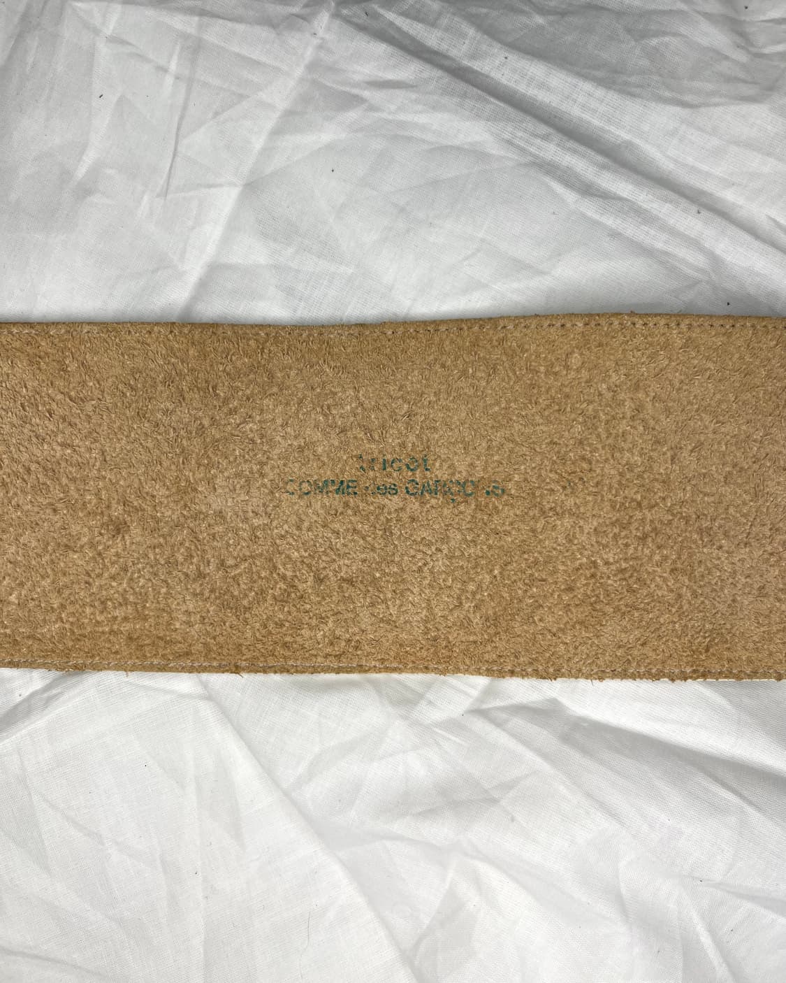 꼼데가르송 트리콧 화이트 레더 플로럴 엠브로이더리 와이드 벨트 상품이미지3