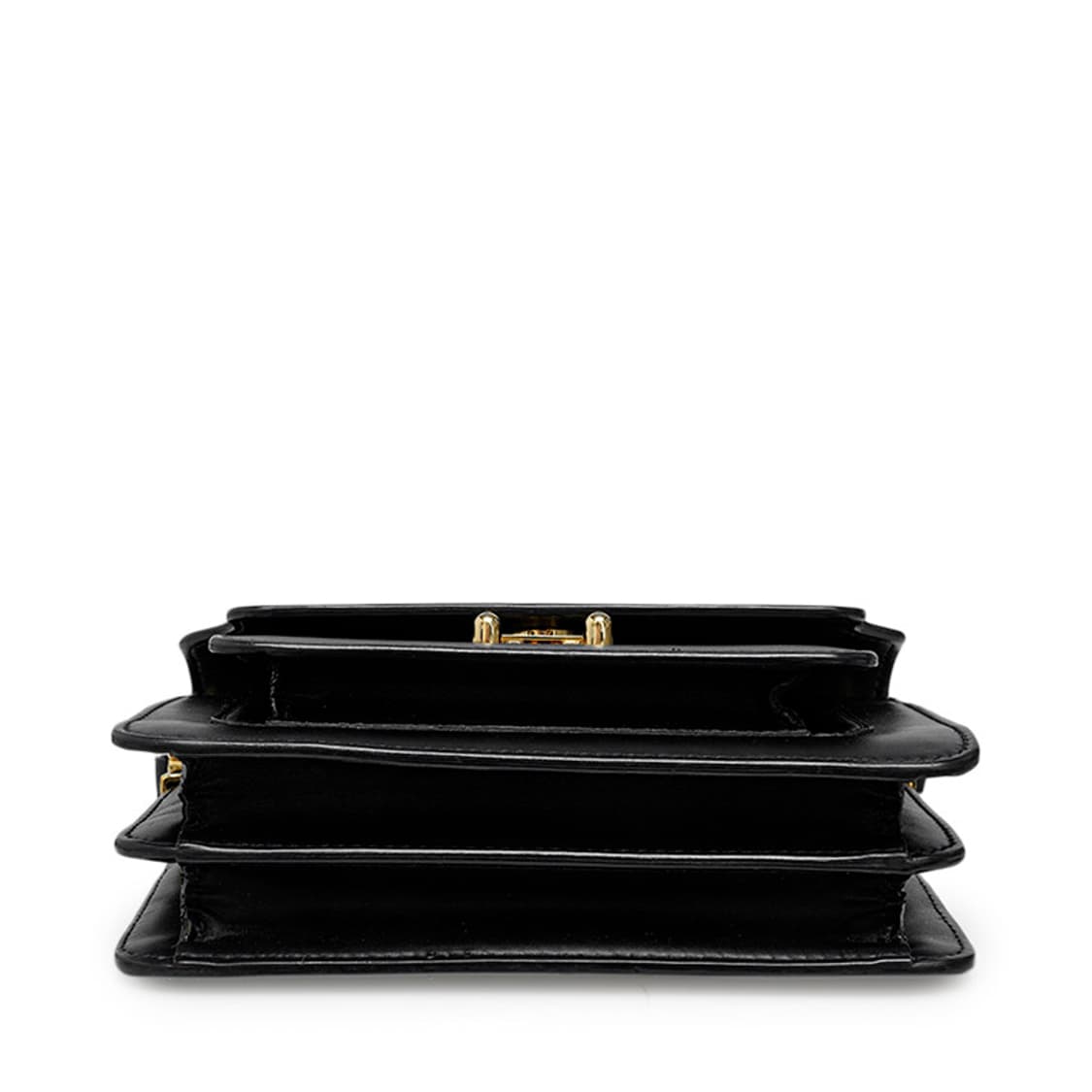 (중고) 마르니 블랙 카프스킨 트렁크 미니 숄더백 상품이미지4