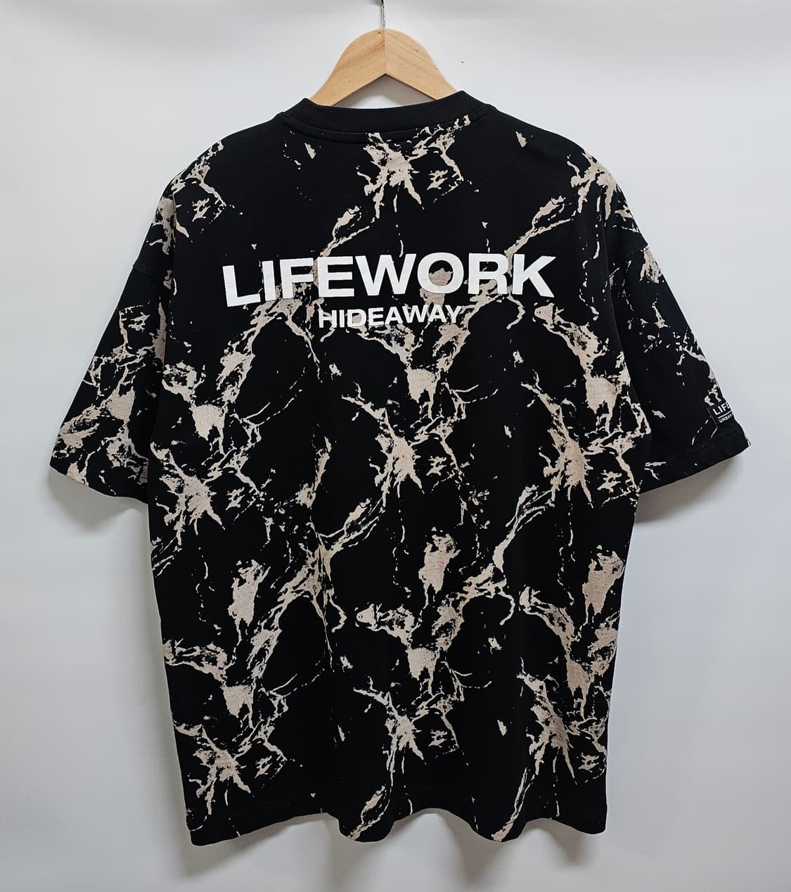 라이프워크 블랙 마블 반팔 티셔츠 L 상품이미지2