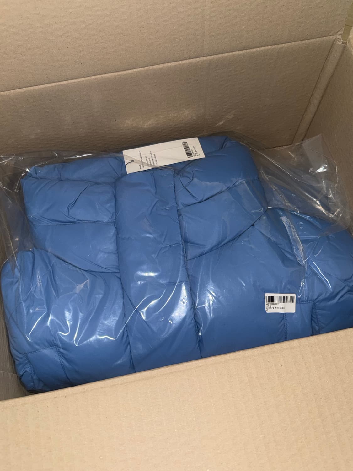 Bacon feather down padded jacket blue 상품이미지3