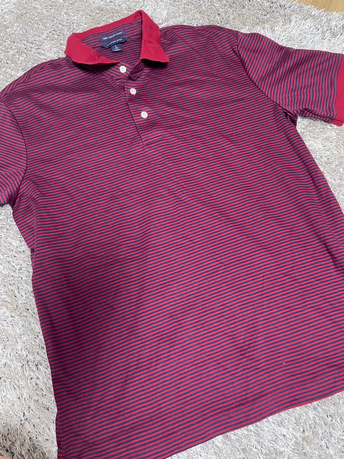 LANDs END 수피마 반팔카라티 사이즈 105 상품이미지1