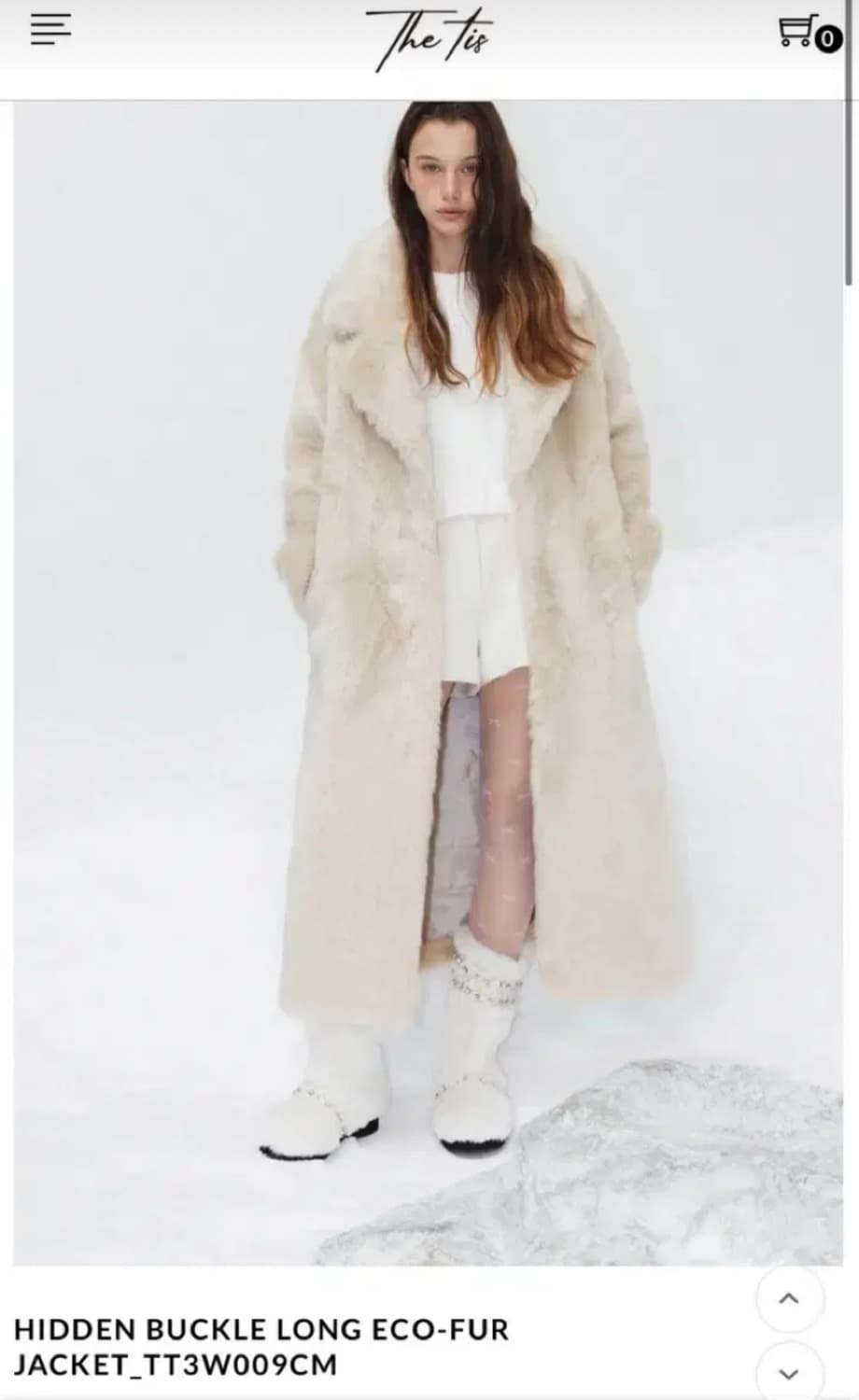 thetis 더티스 롱 퍼코트 새상품 상품이미지1