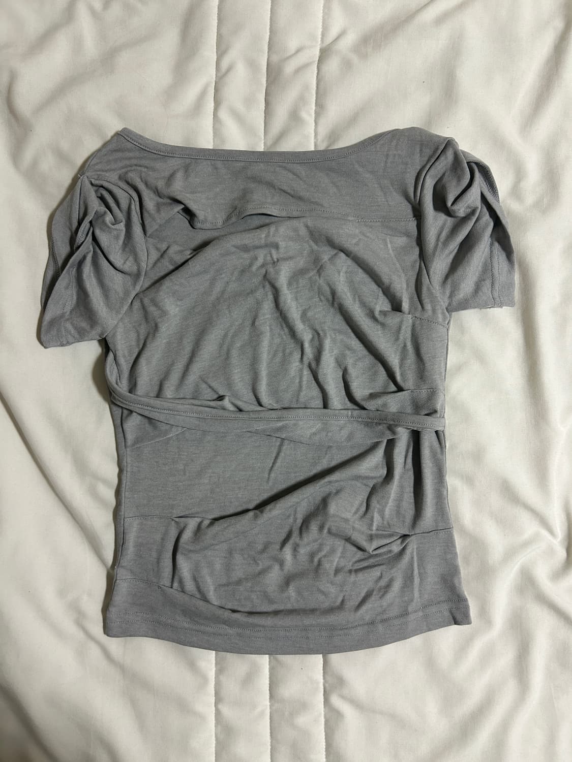 플레어업 Asymmetrical Draped Roll-Up T-Shirt 상품이미지1