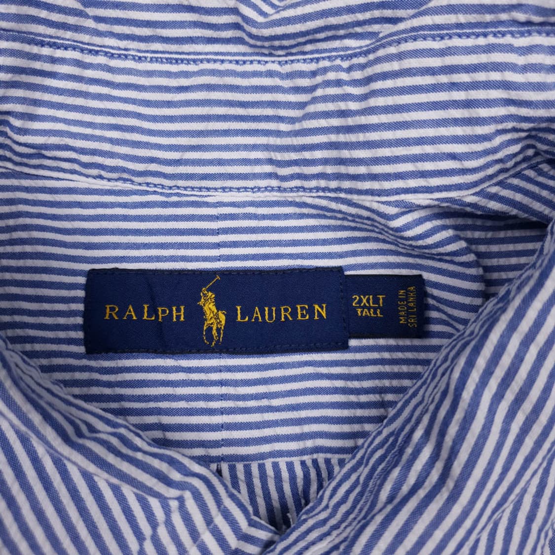 폴로랄프로렌 네이비 스트라이프 핑크포니 씨어써커 반팔  상품이미지4