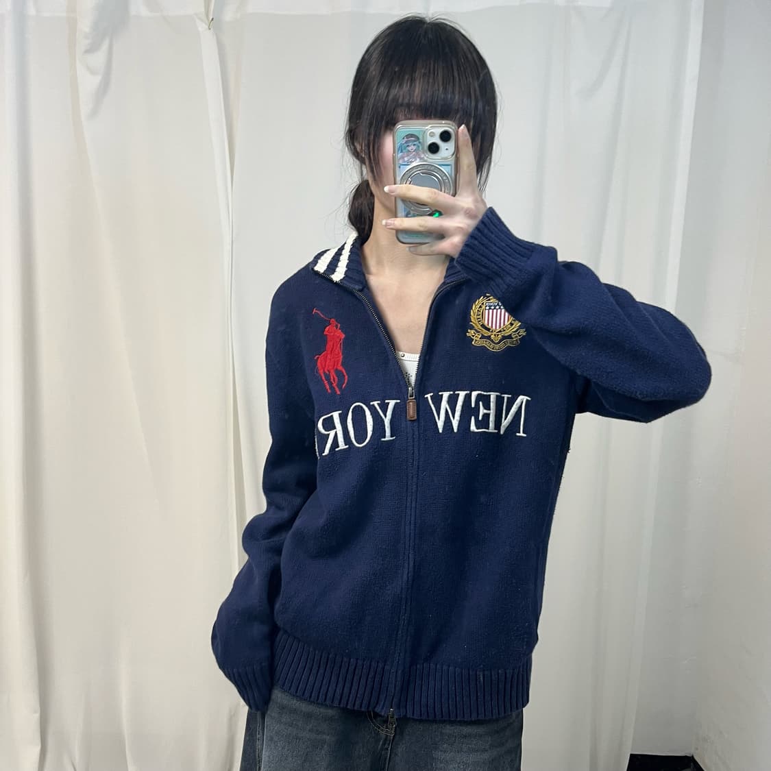 Polo big pony New York knit zip-up 상품이미지1