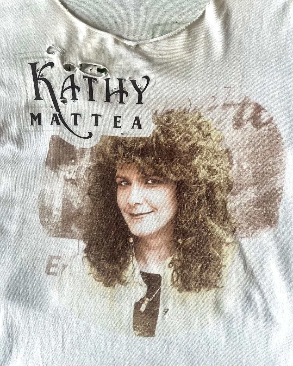 1990s KATHY MATTEA 1/2 USA Boro T-Shirt 상품이미지6