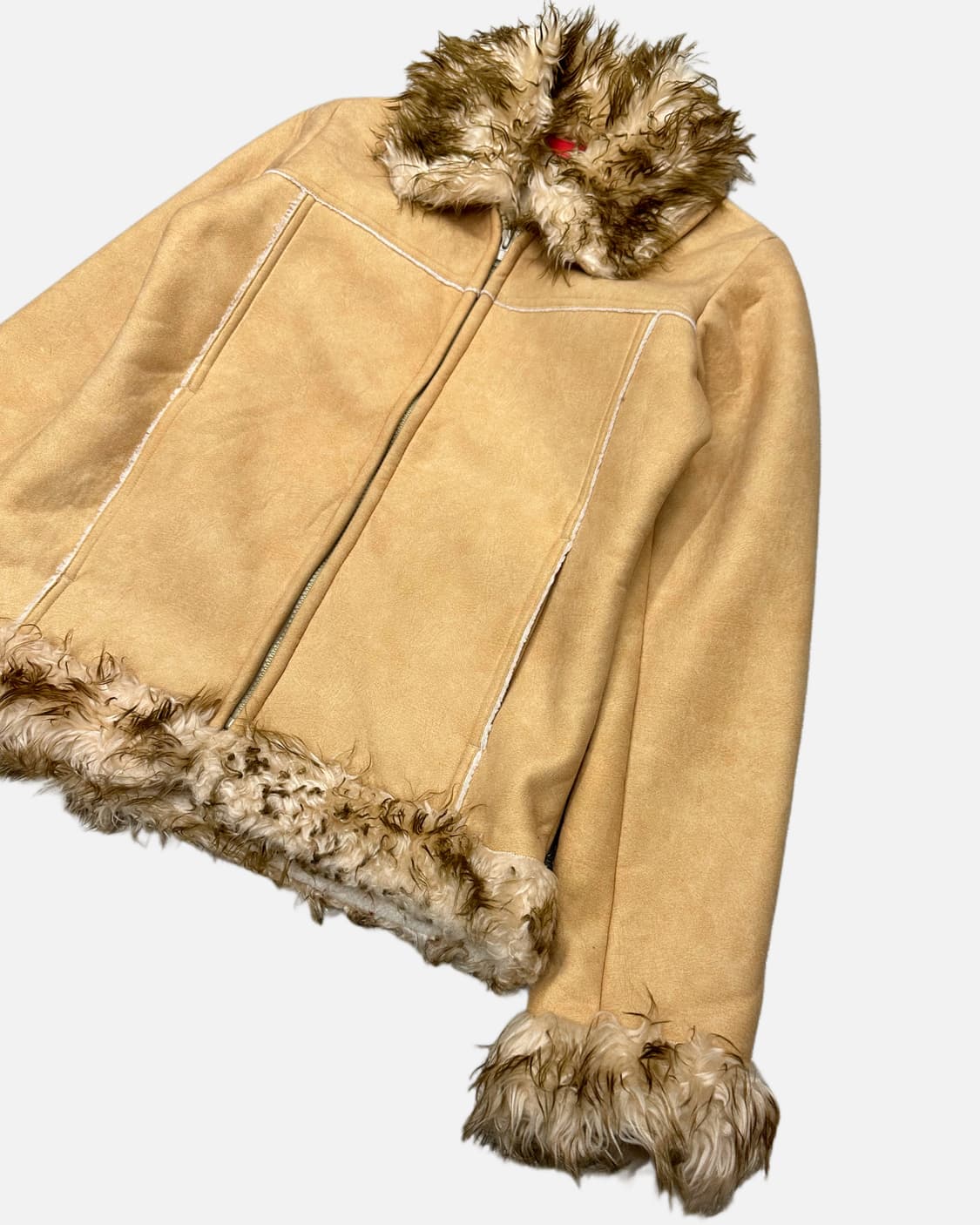 beige fur shearling jacket 상품이미지3