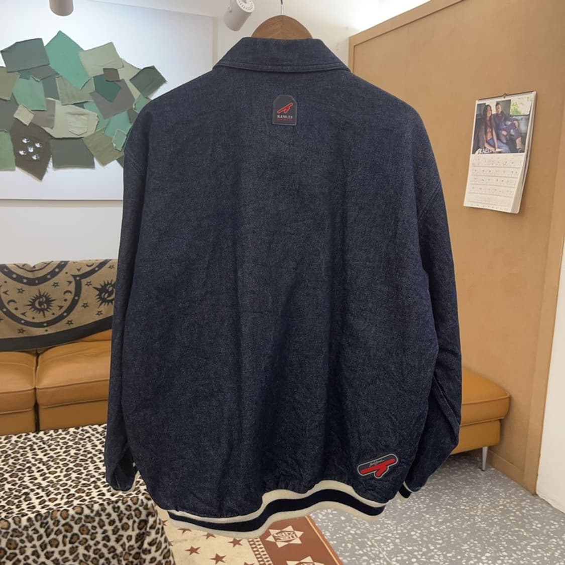 칼 카니 올드스쿨 레트로 빈티지 데님 바시티 자켓 M C09532 상품이미지4