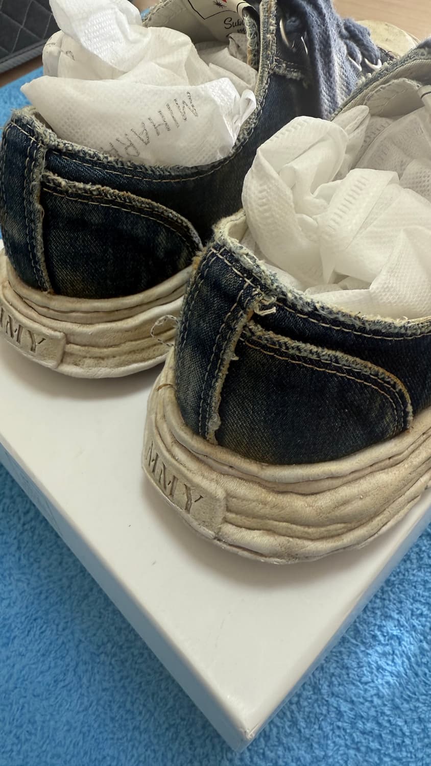 미하라 야스히로 솔 워시드 데님 스니커즈 상품이미지2