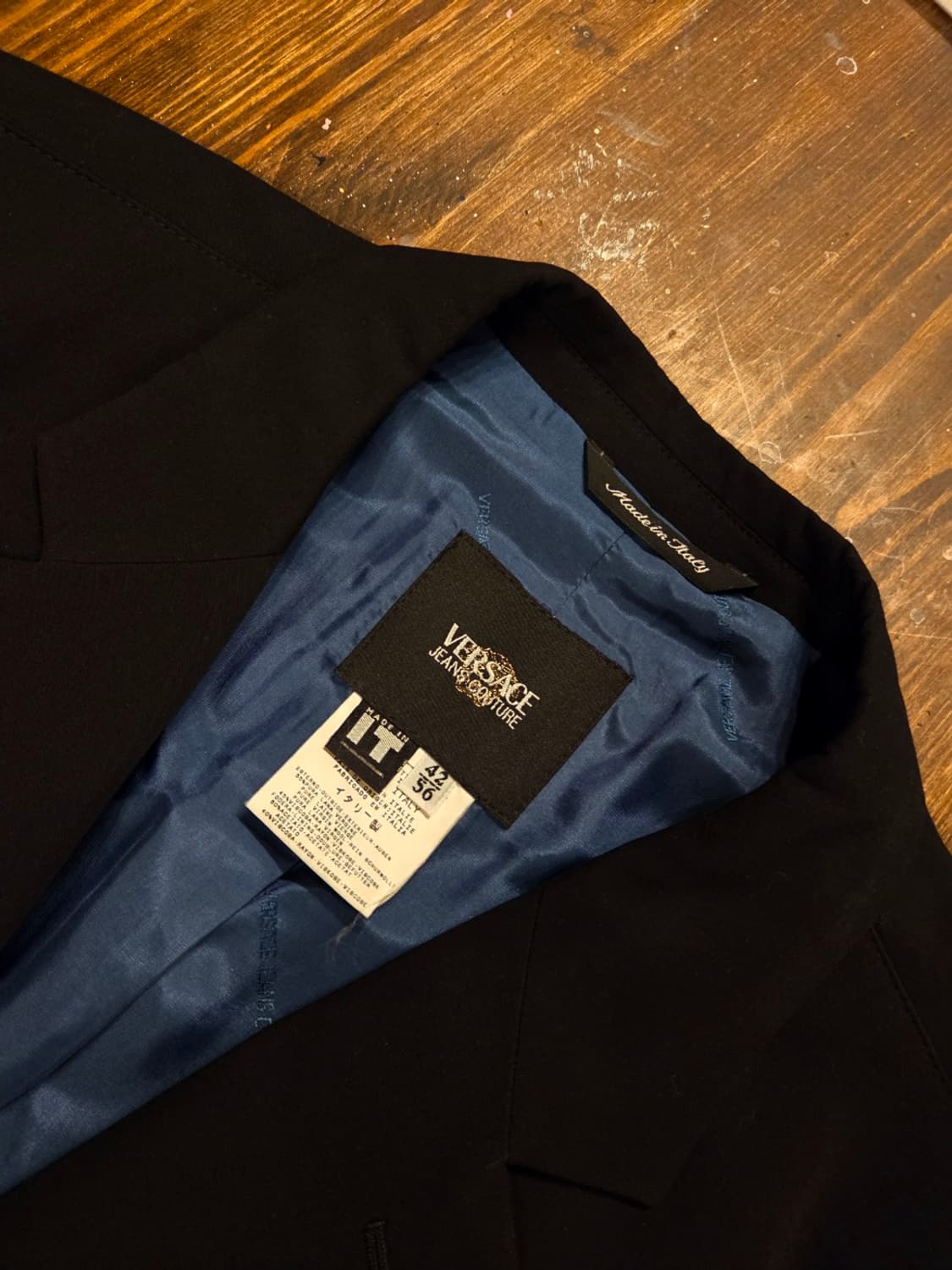 90'S 베르사체 네이비자켓  상품이미지8