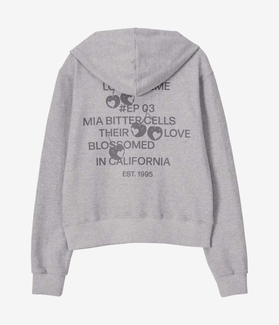 새상품) 비터셀즈 후드/ 체리 포엠 슬림 핏 후디-그레이 상품이미지2