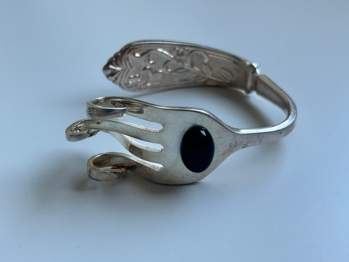 빈티지 오닉스 포크 뱅글 L 상품이미지1