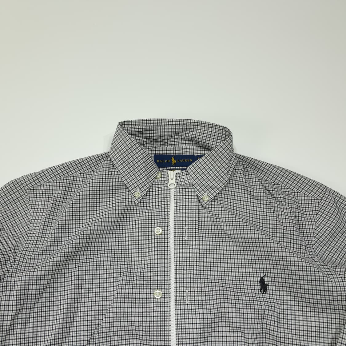 CL912 FREE 폴로 모던 마이크로체크 리메이크 크롭 셔츠 상품이미지2