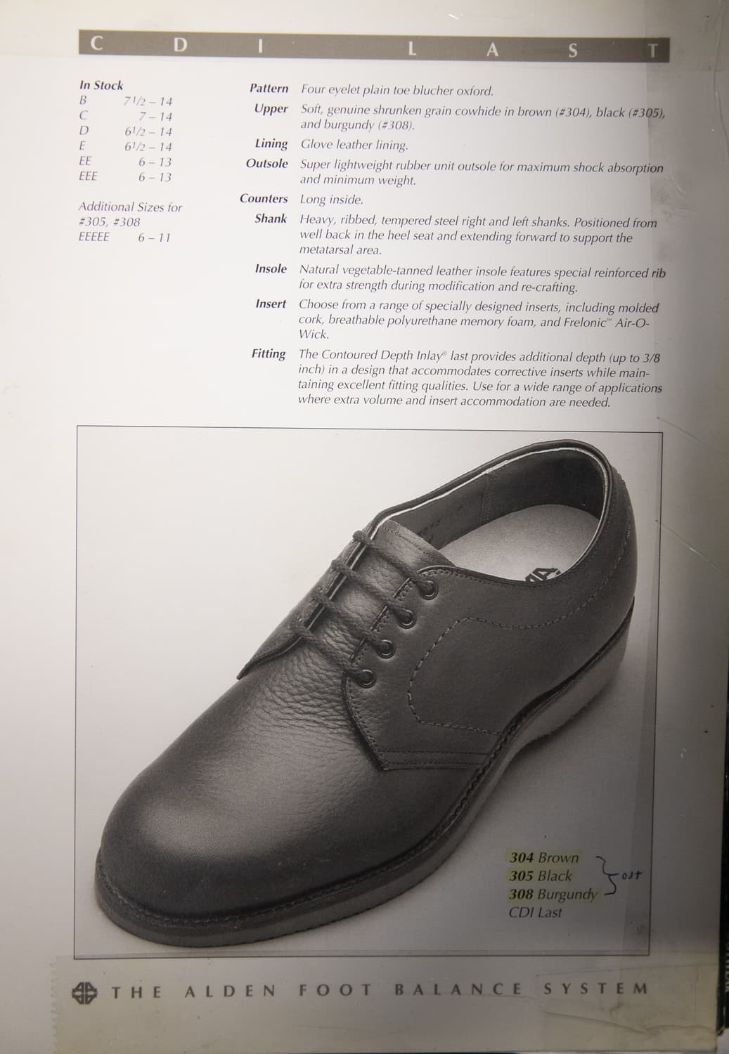 올드 알든 308 더비 슈즈 / us10(280~285)/ 다크 브라운 상품이미지1