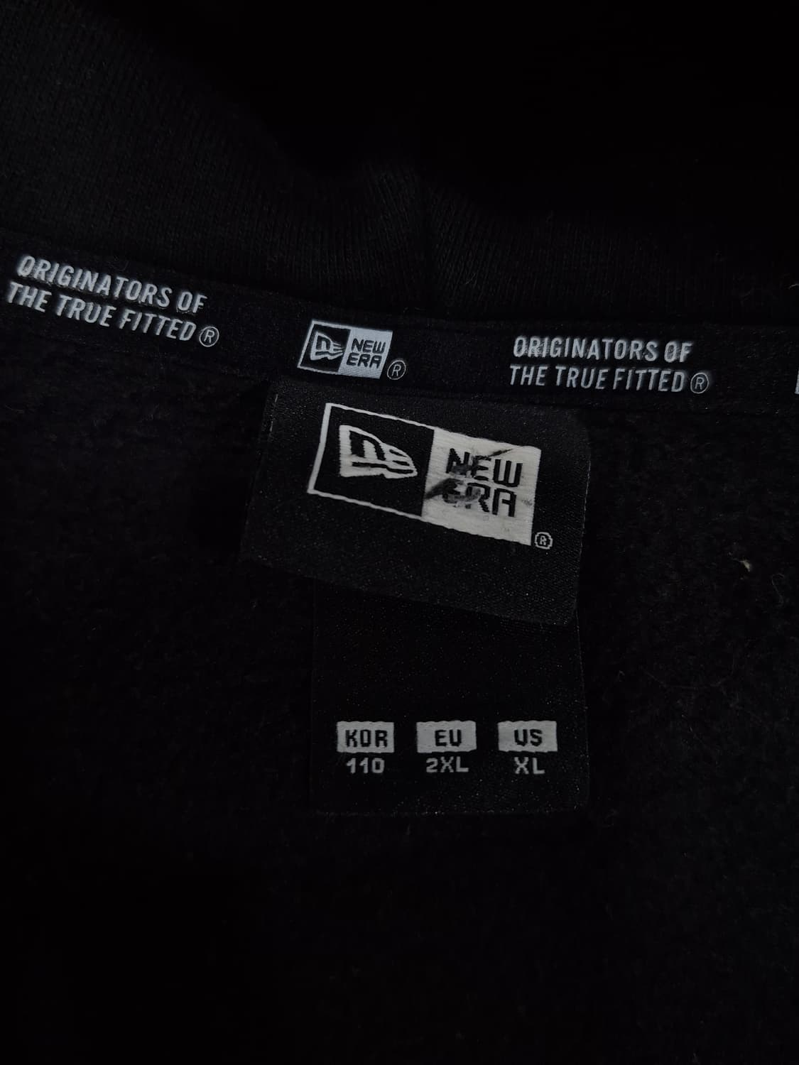 뉴에라 NE 에센셜 기모 후드 집업 블랙 남성 110사이즈 상품이미지6