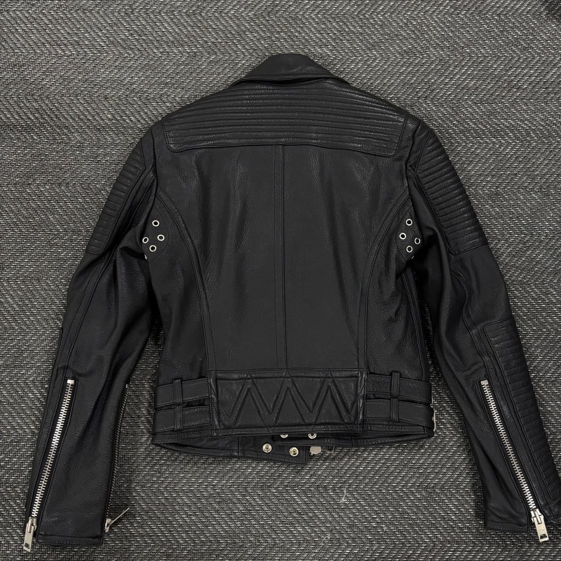 Quilting Lamb skin biker jacket 상품이미지9