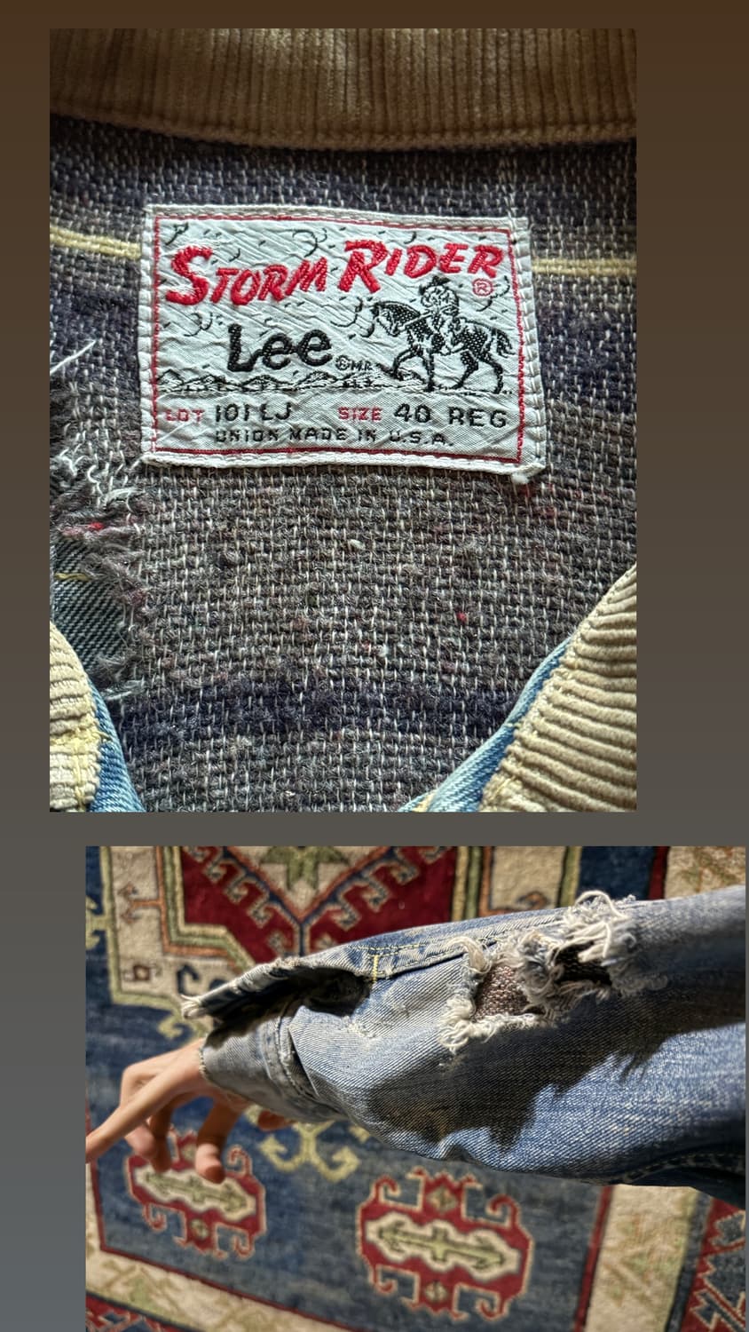 60s70s Lee USA 빈티지 스톰라이더 101LJ 데님자켓 상품이미지10