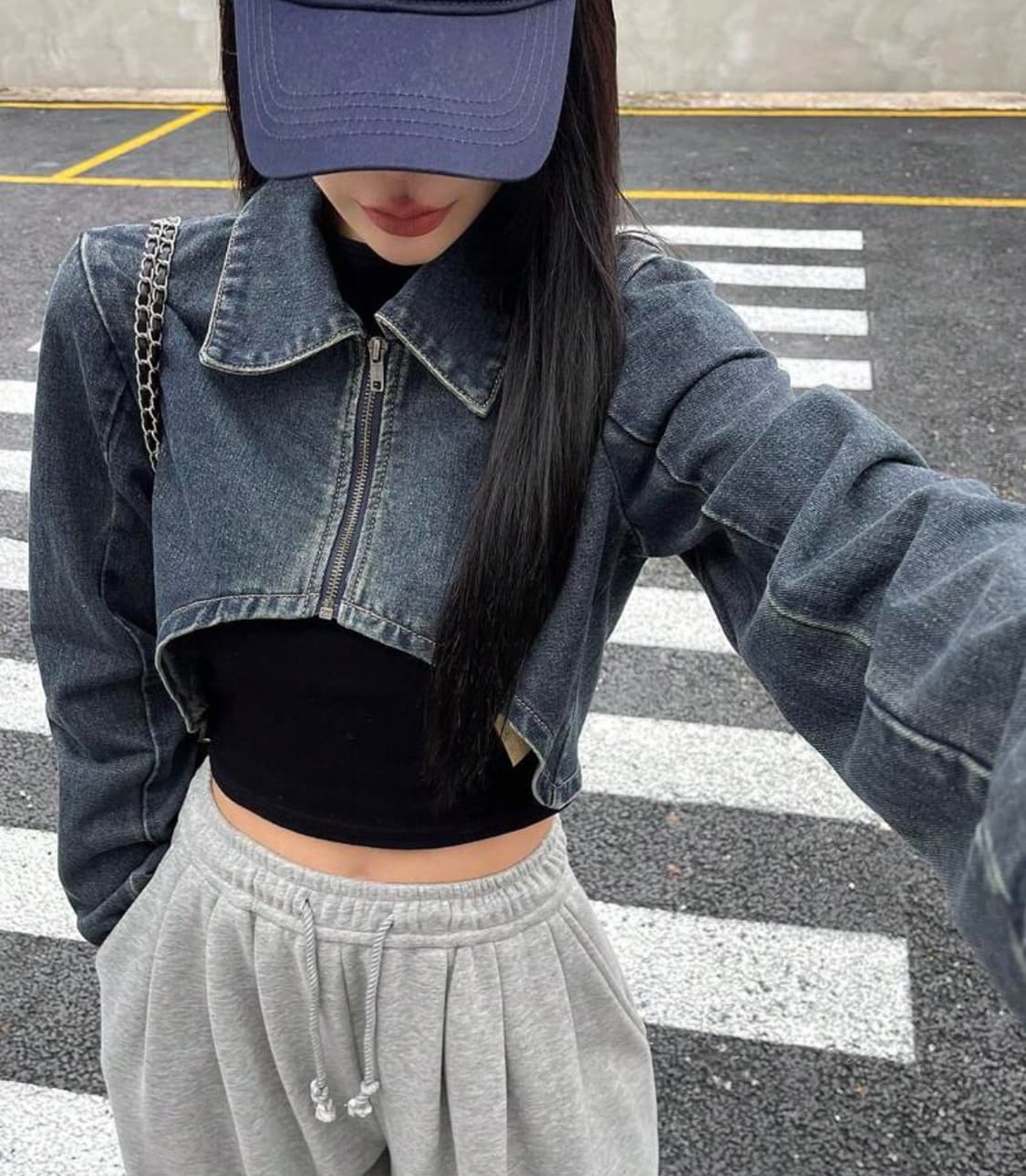 여성 숏데님자켓 갸루 상품이미지1