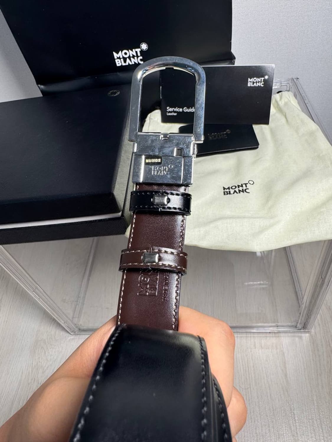 몽블랑 양면 벨트 새상품 상품이미지4