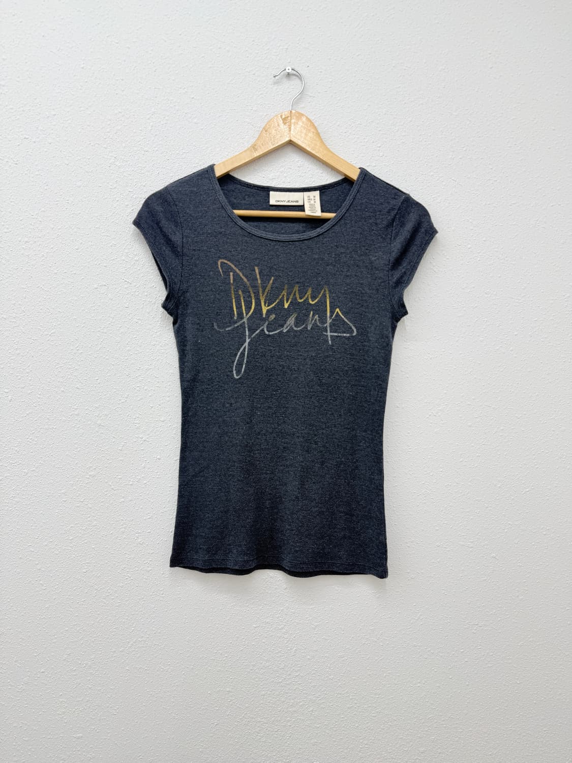 빈티지 DKNY 그레이 레터링 반팔티 상품이미지3