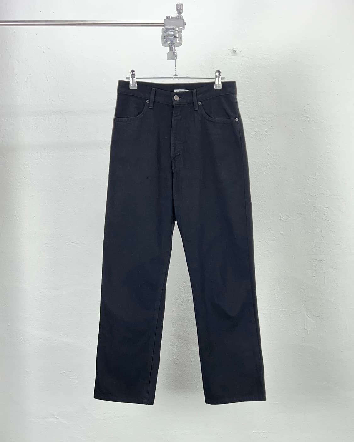 오라리 블랙 바스트 컷 릴렉스 코튼 팬츠 상품이미지1