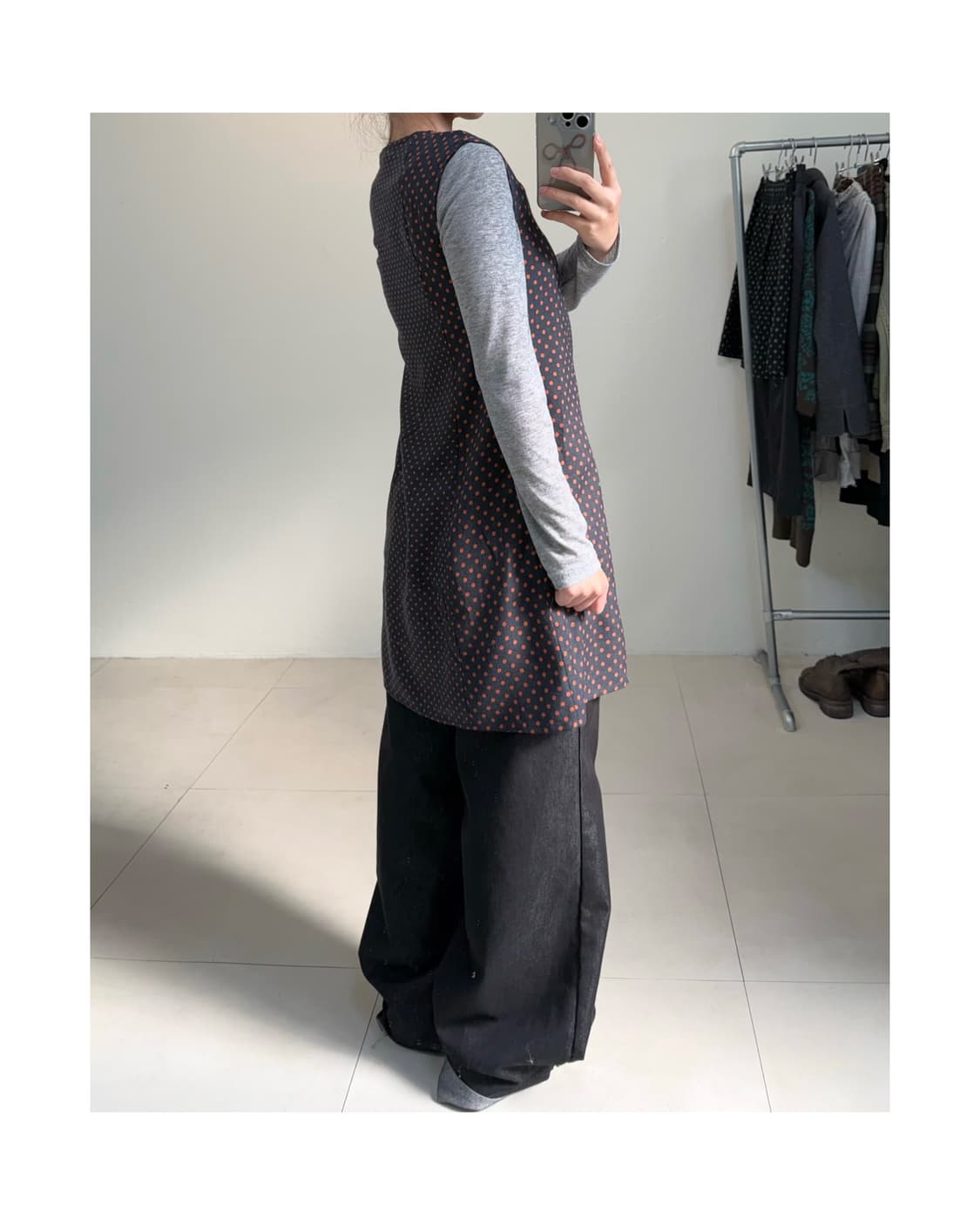 빈티지 도트 원피스 상품이미지5