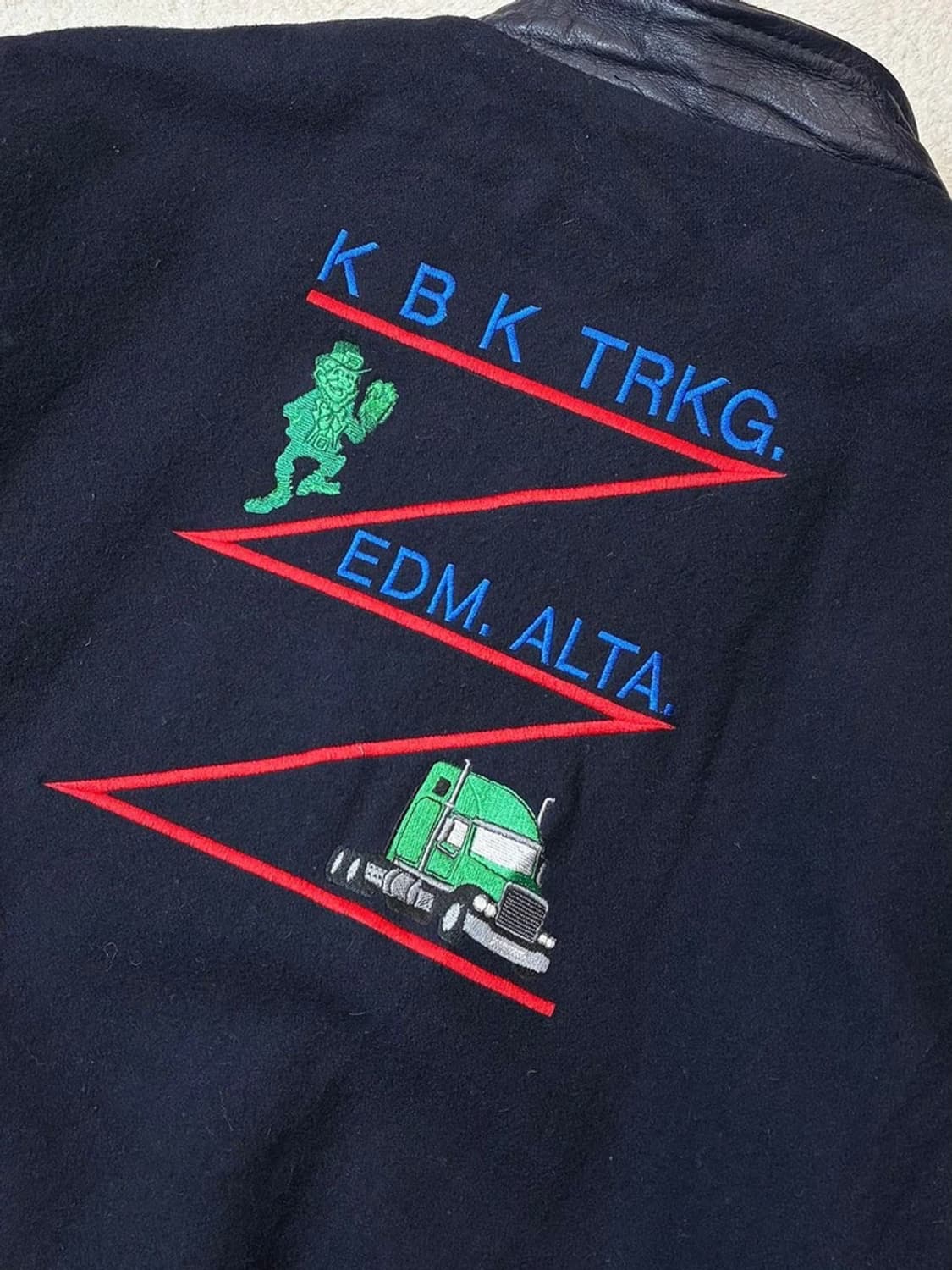 캐나다스포츠웨어 90's 울 가죽 바시티 자켓 PN6018 상품이미지3