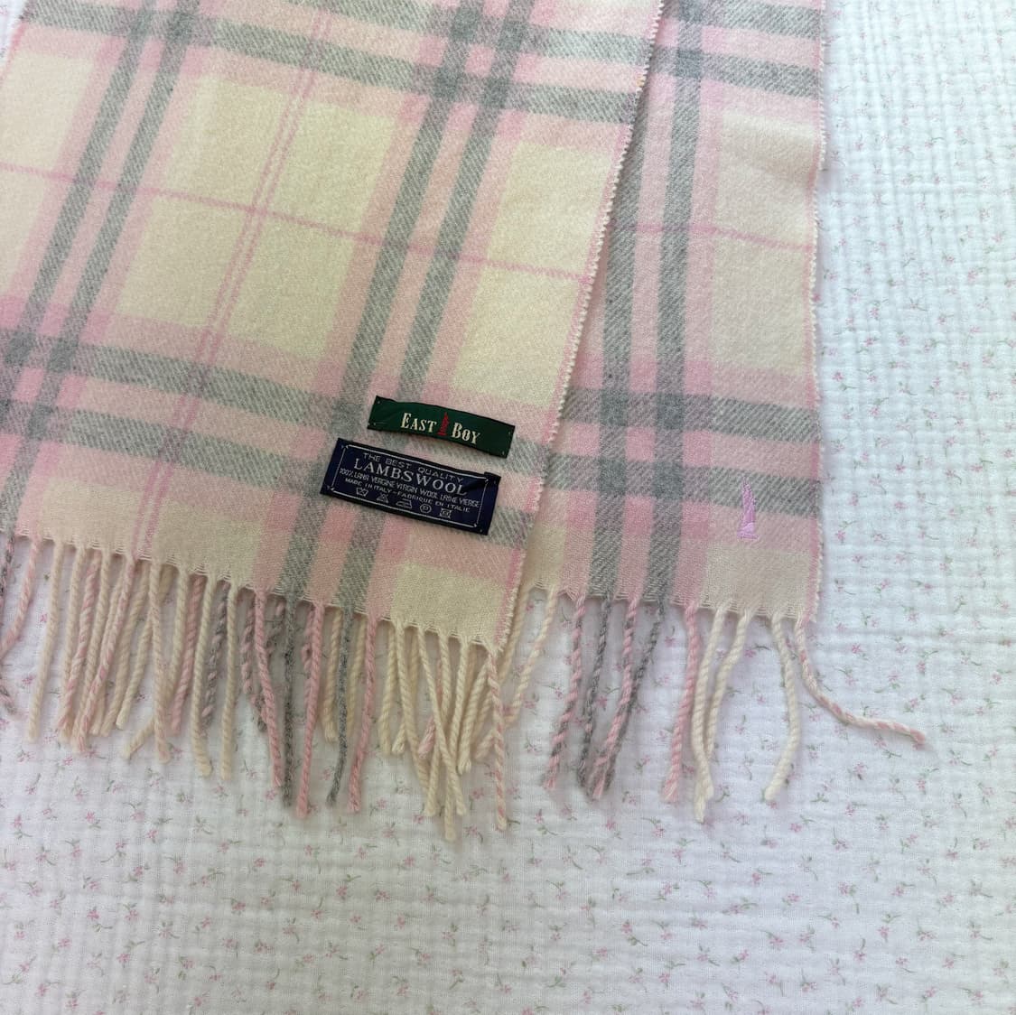 Eastboy 이스트보이/ 베이지핑크머플러 라떼갸루머플러 갸루머플러 상품이미지6