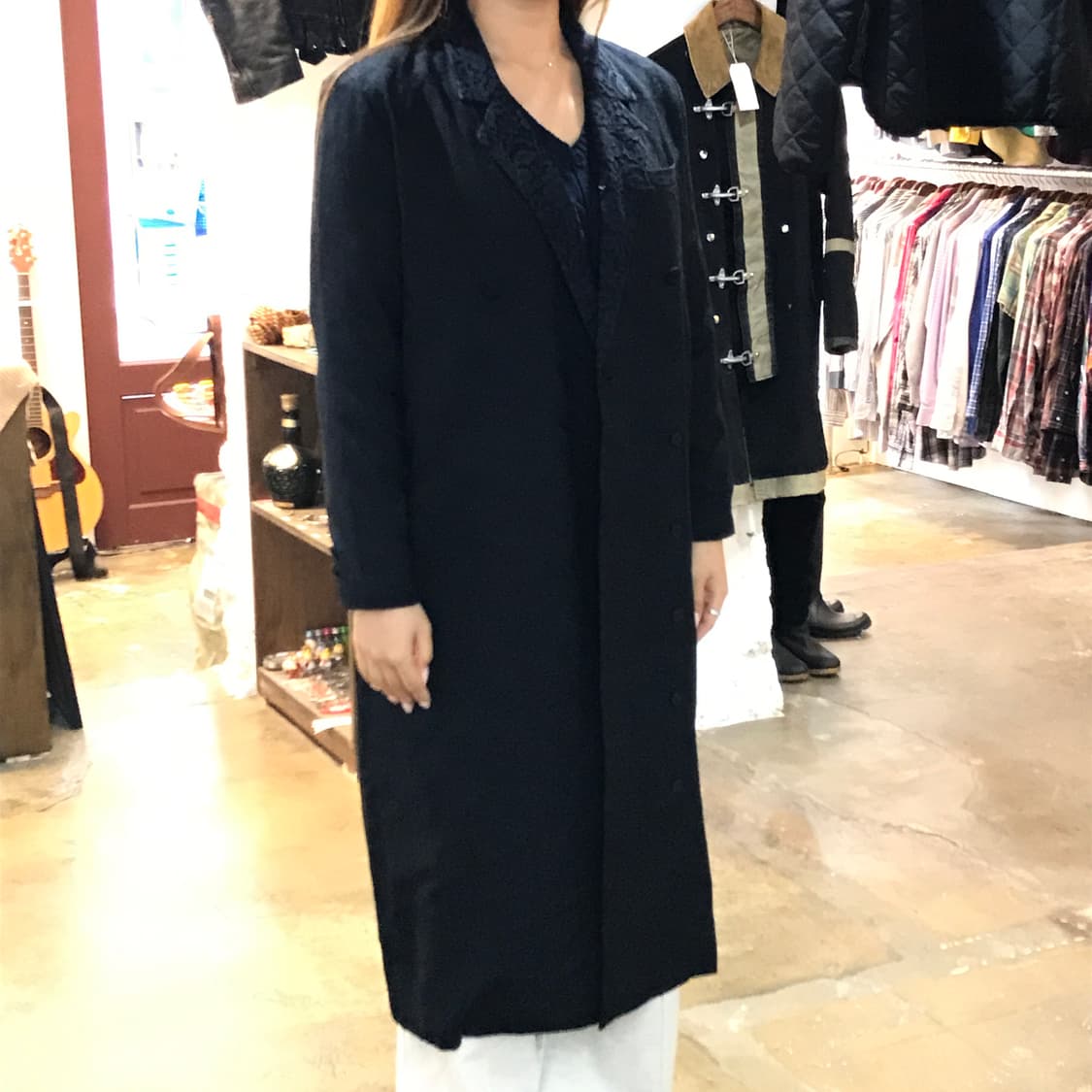 브룩스브라더스 블랙네이비 레이스 드레스코트 여성 55 사이즈 상품이미지8