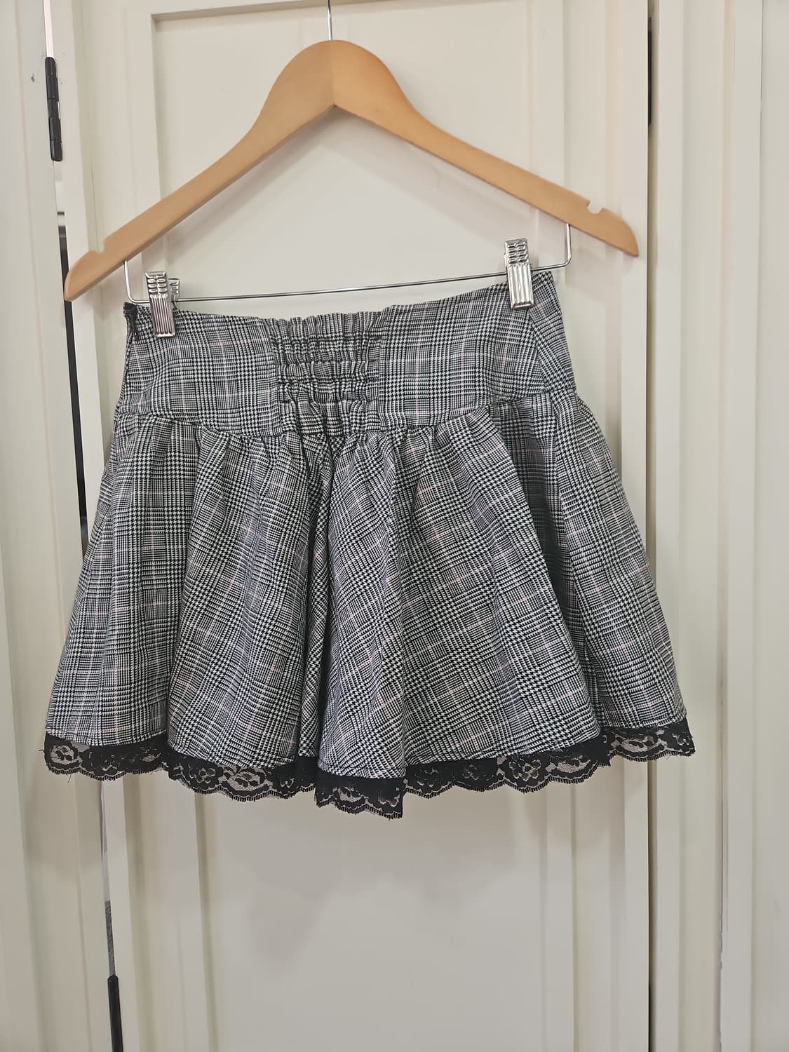 체크 레이스 코르셋 스커트 상품이미지4