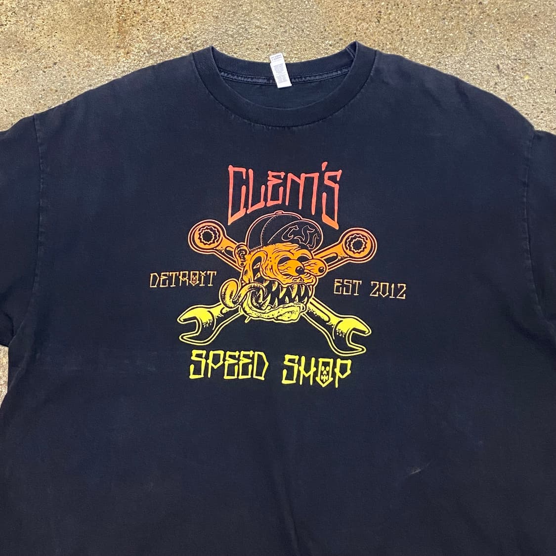 미국 빈티지 CLEM SPEED SHOP 모터사이클 굿즈티 반팔티 상품이미지2