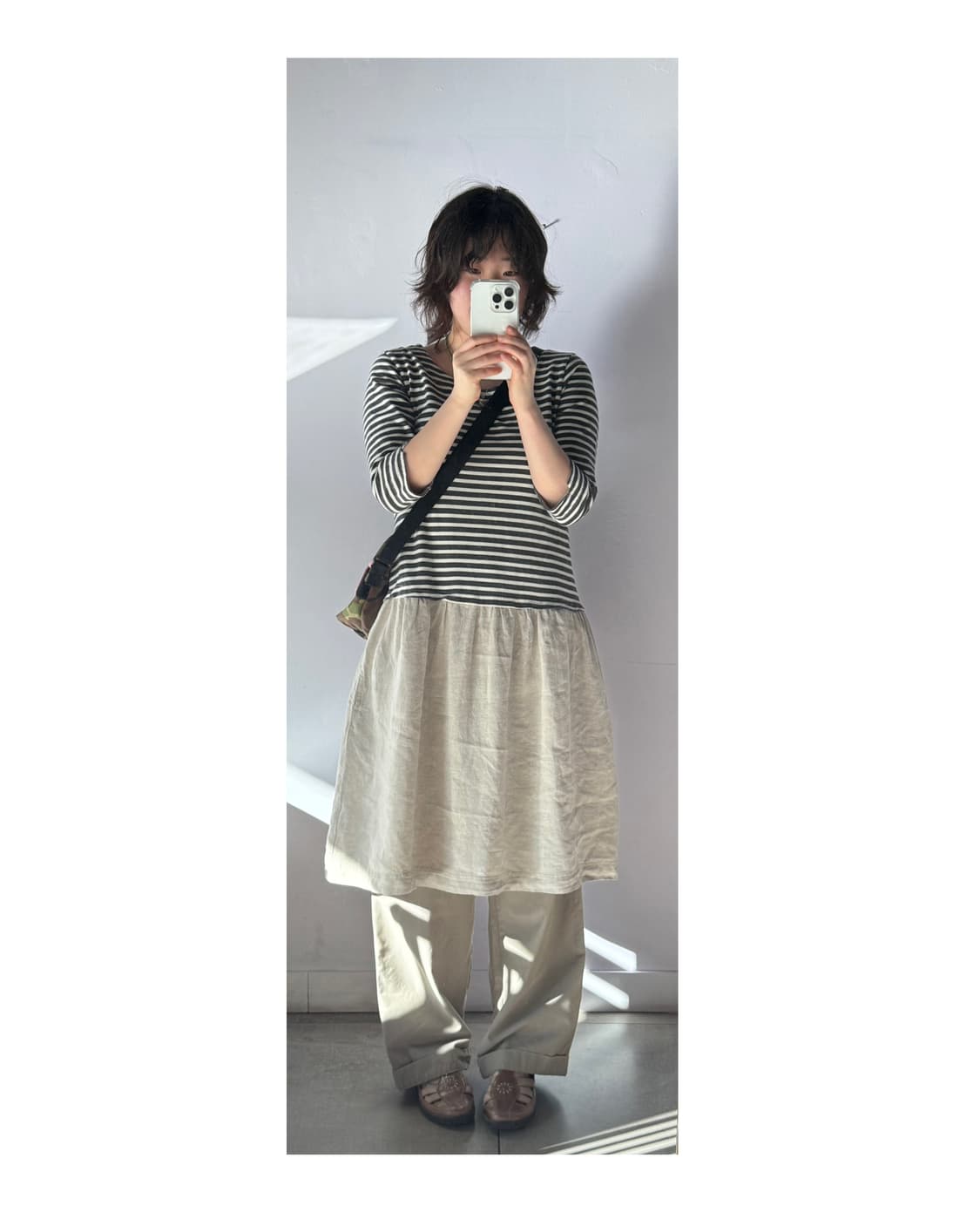 네추럴 스트라이프 원피스 일본빈티지 상품이미지3