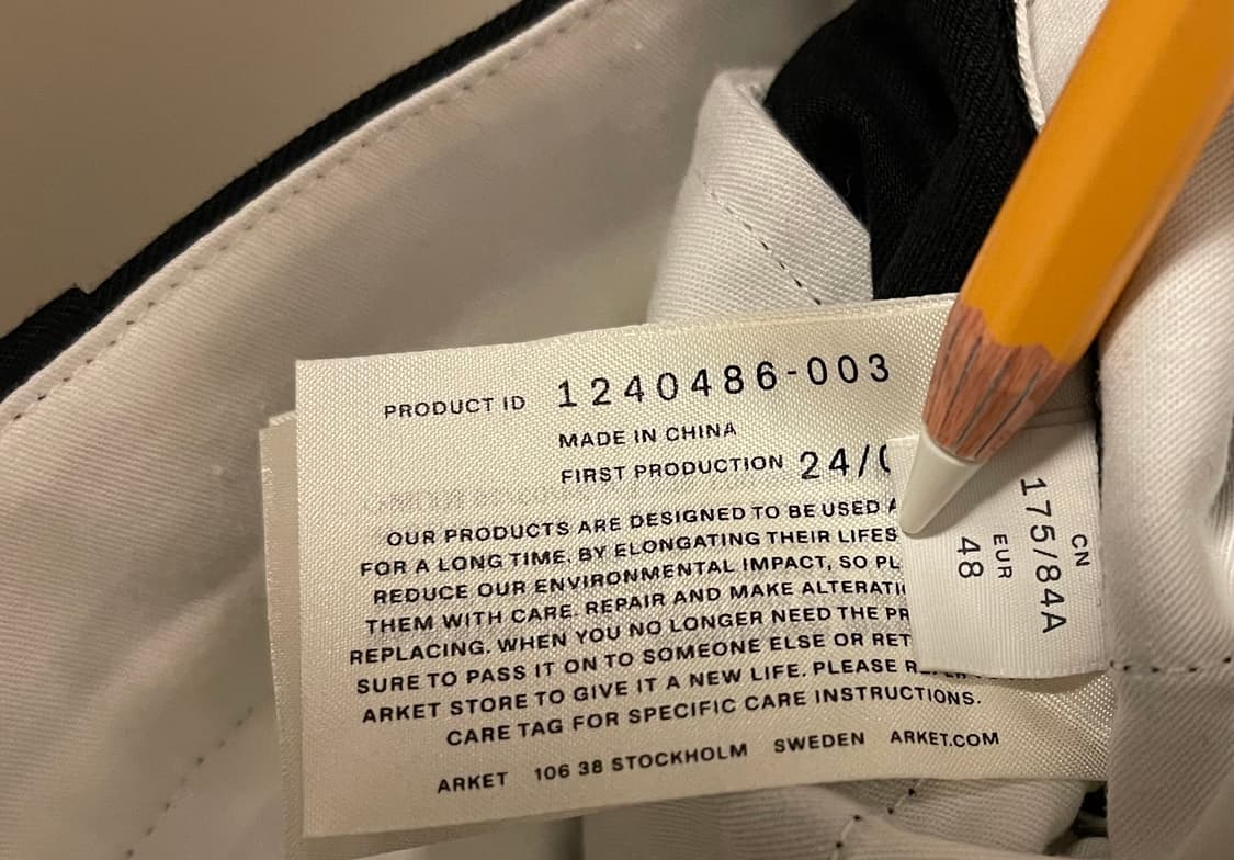 아르켓 블랙 코튼 트라우저 상품이미지5