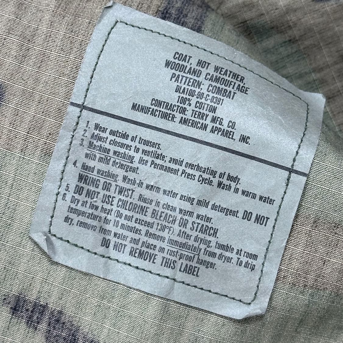 VTG 빈티지 BDU 밀리터리 카모 자켓 (실측 XL) 상품이미지8
