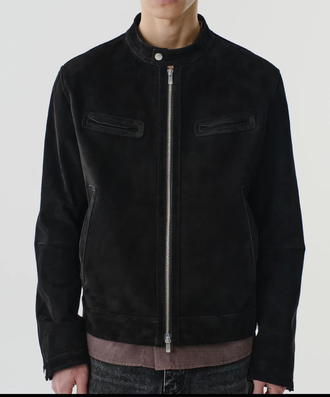 다이브인 고트 스웨이드 레더 자켓 블랙 2사이즈 상품이미지2