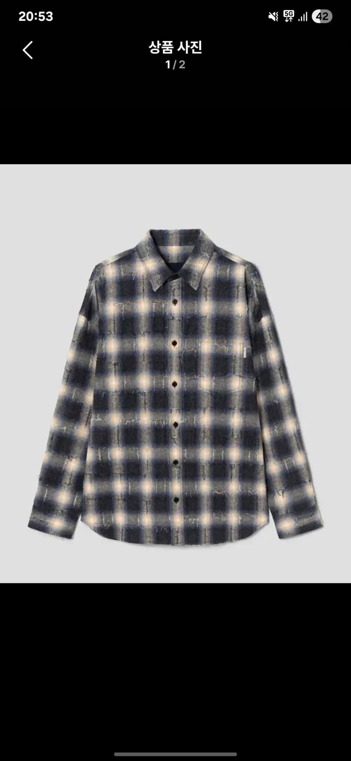 준지 그리드 셔츠 52사이즈 상품이미지1