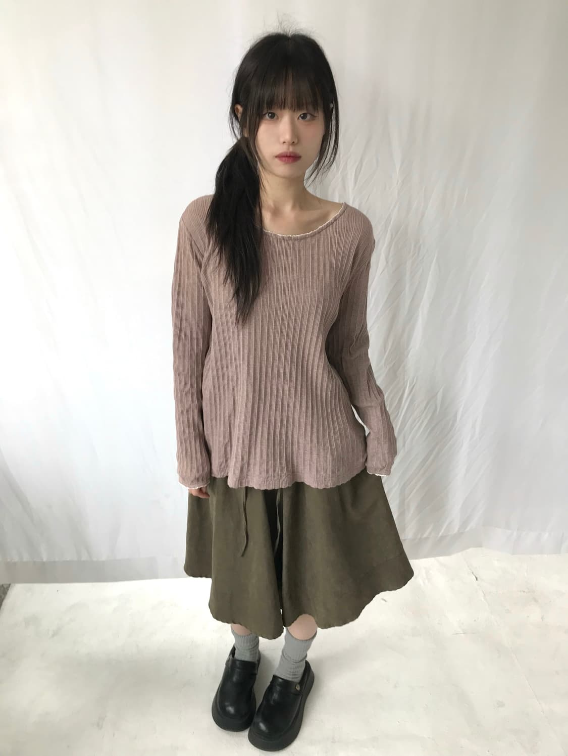 SM2 빈티지 핑크 레이스 티 상품이미지1