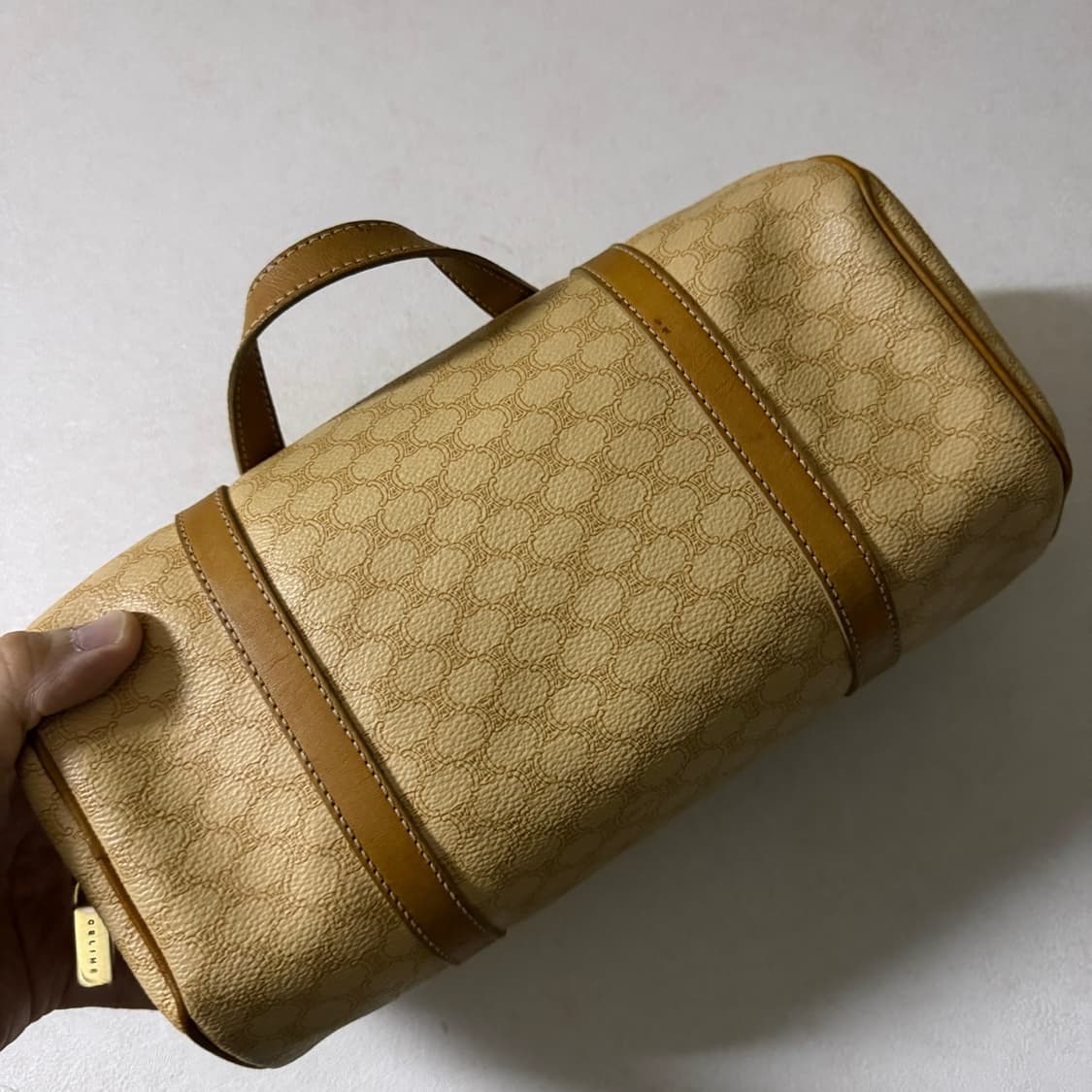 빈티지 셀린느 마카감 미니 원통 토트백 레어 상품이미지4