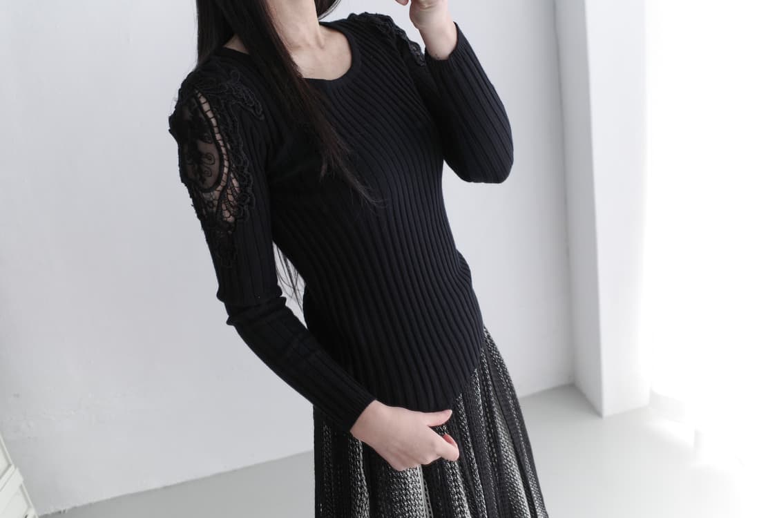 lace puff knit  상품이미지3