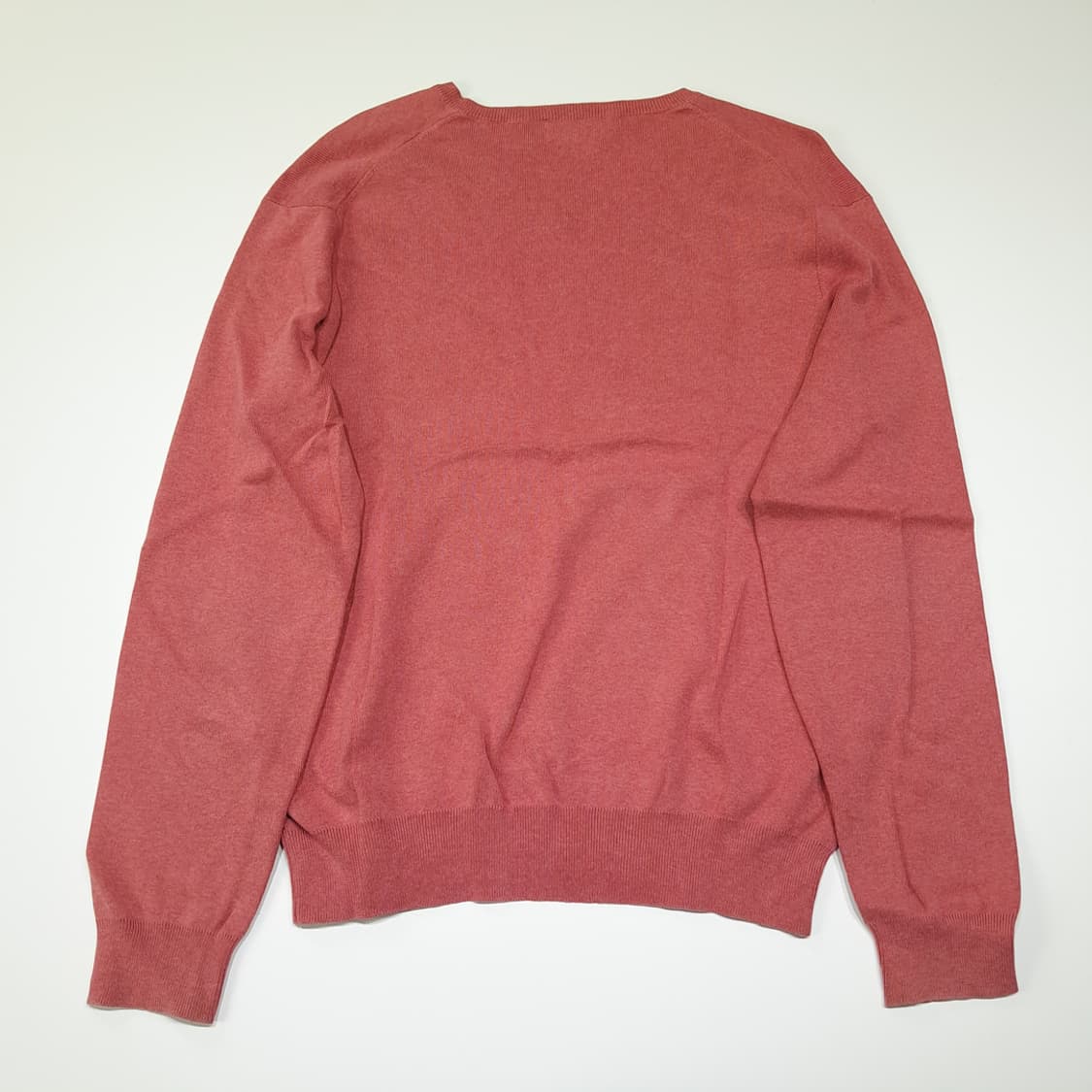CL417 M 폴로 00s 피마코튼 브이넥 살몬핑크 니트 스웨터 상품이미지7