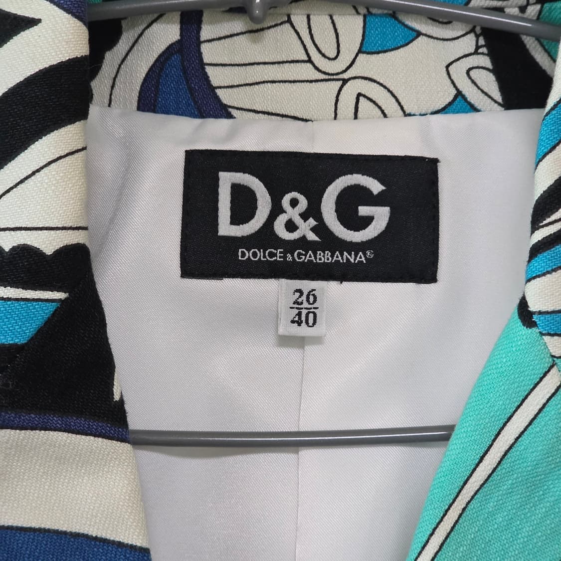 정품) 돌체앤가바나 D&G 여성 자켓 블루 패턴 상품이미지4