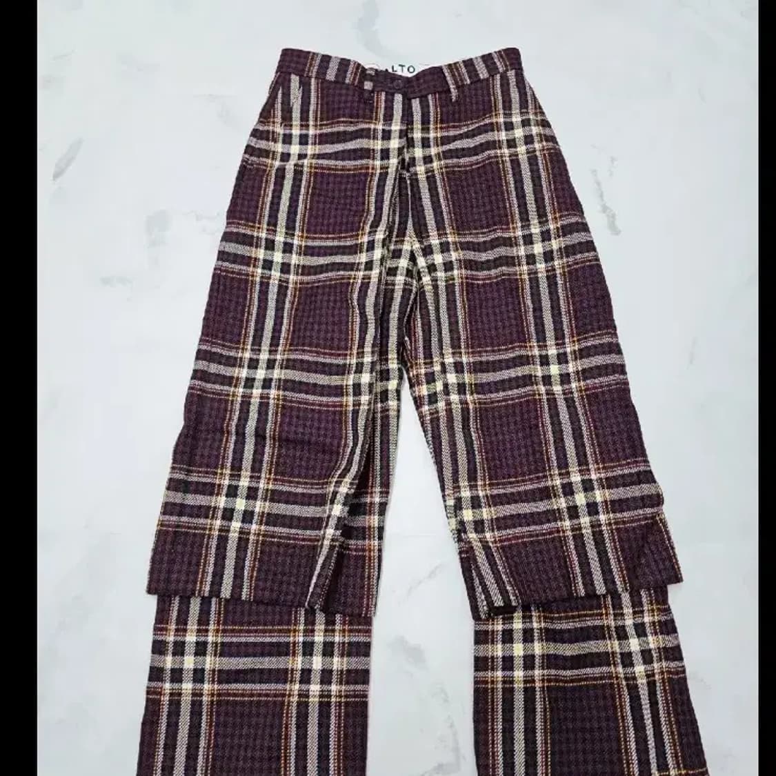 Aalto 알토 체크 와이드 팬츠 36 상품이미지1