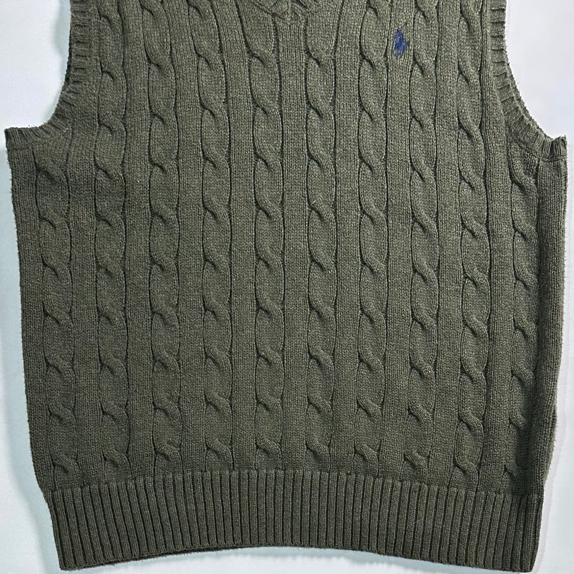 폴로 랄프로렌 카키 케이블 니트 조끼  상품이미지3