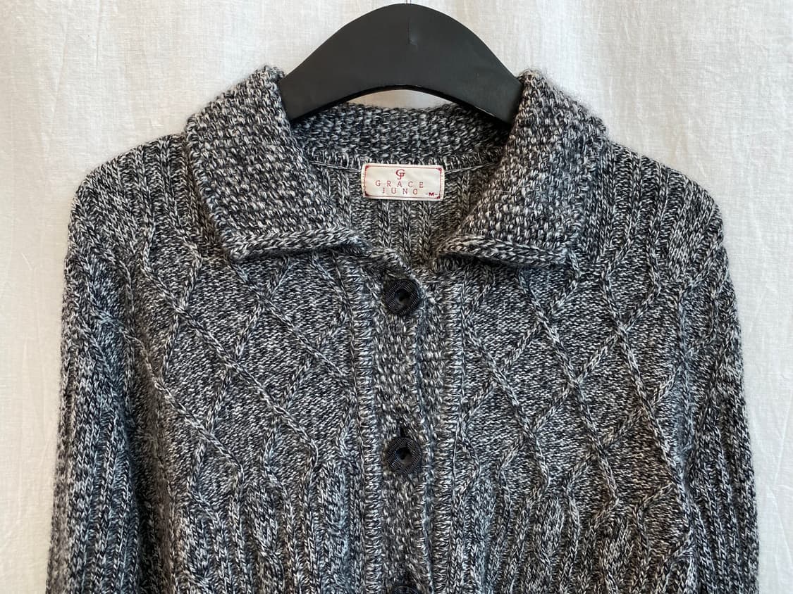 차콜 캐시미어 100% 가디건(M) 상품이미지3