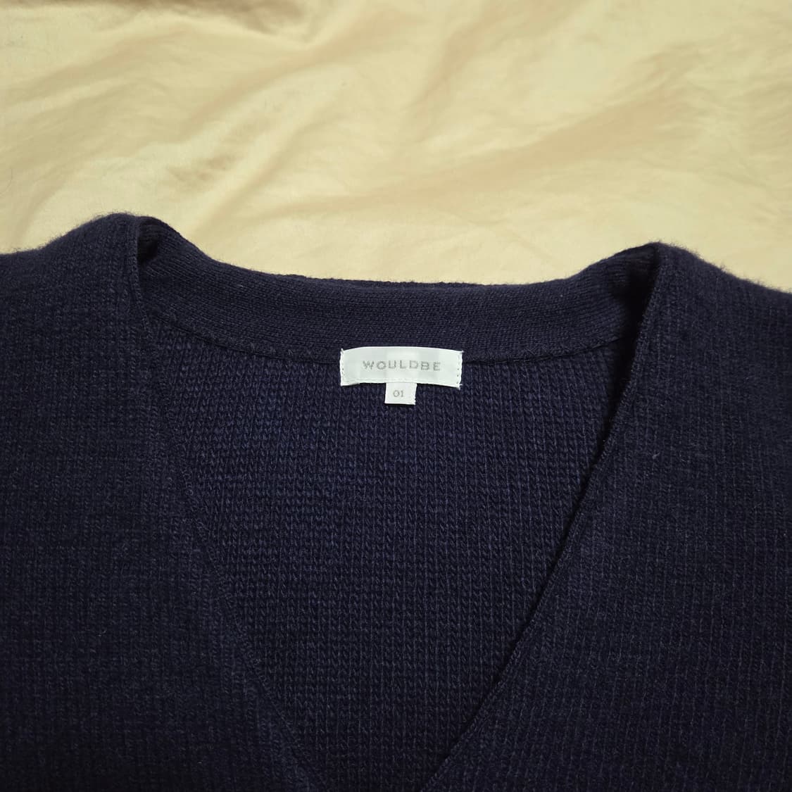[1] 우드비 라쿤 울 베이커 가디건 네이비 / wouldbe 킹타쿠 상품이미지4