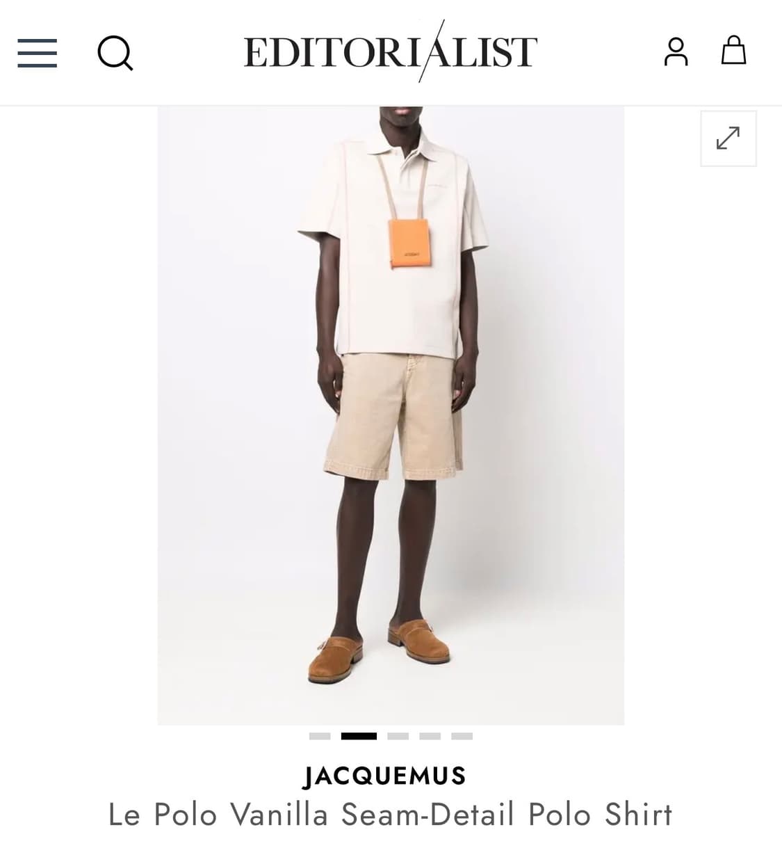 L/ 자크뮈스 바닐라 심 디테일 폴로 반팔 상품이미지2