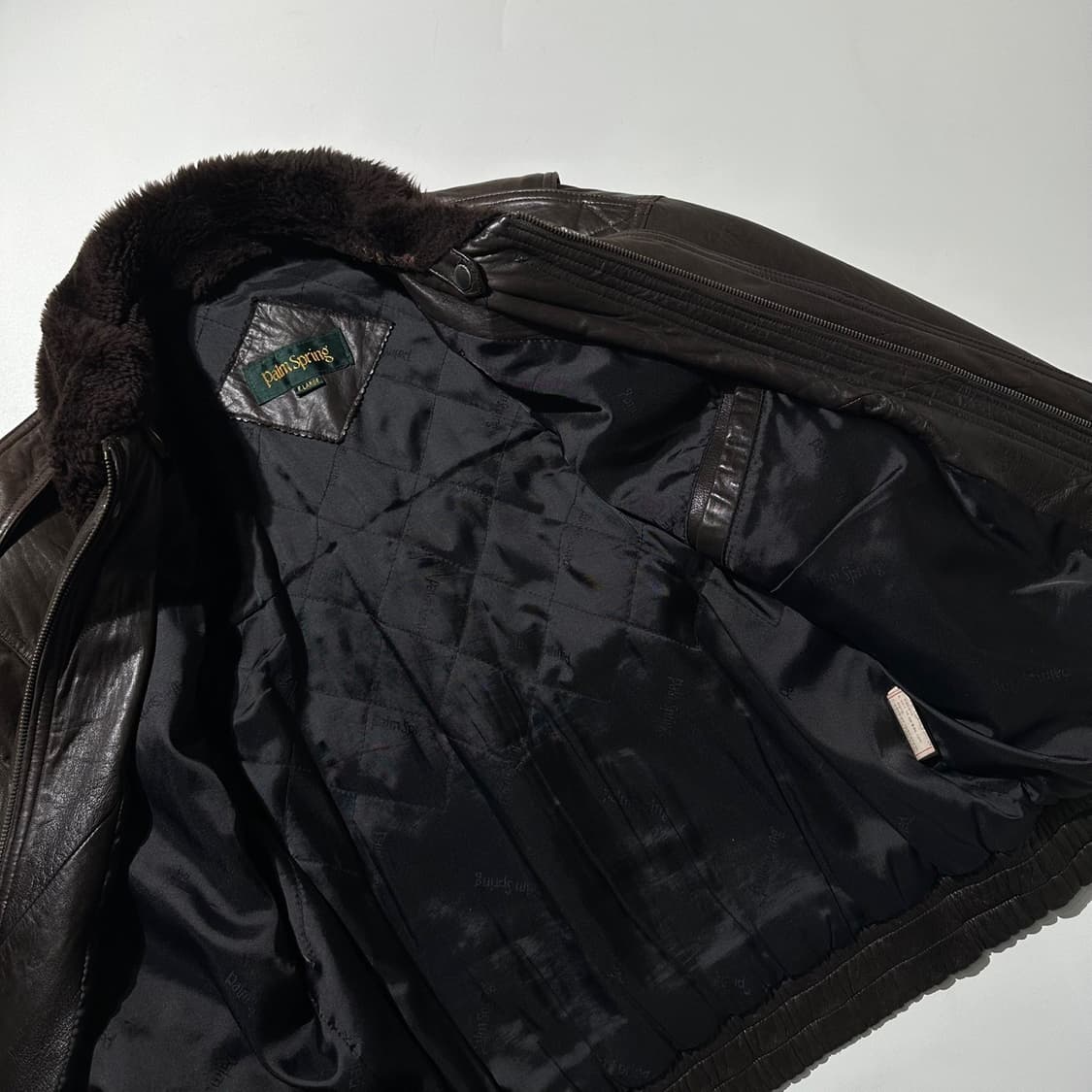 Palm Spring A-2 램스킨 봄버 블루종 자켓 상품이미지7