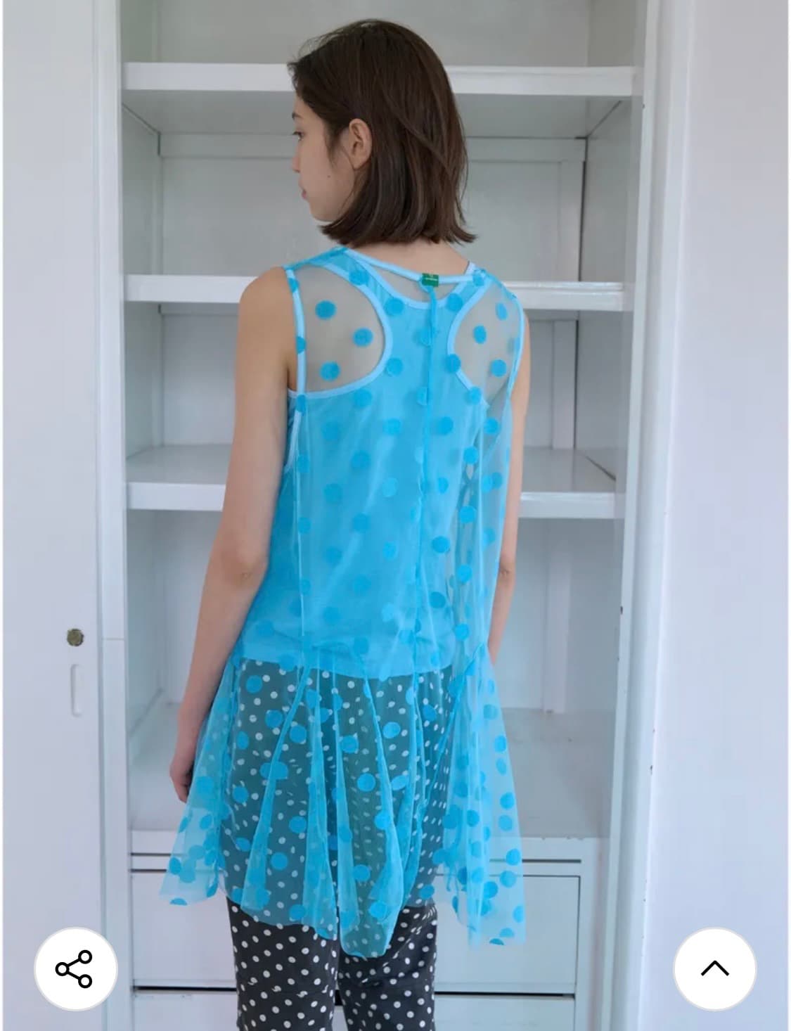 노컨텐츠 도트 메시 원피스 상품이미지2